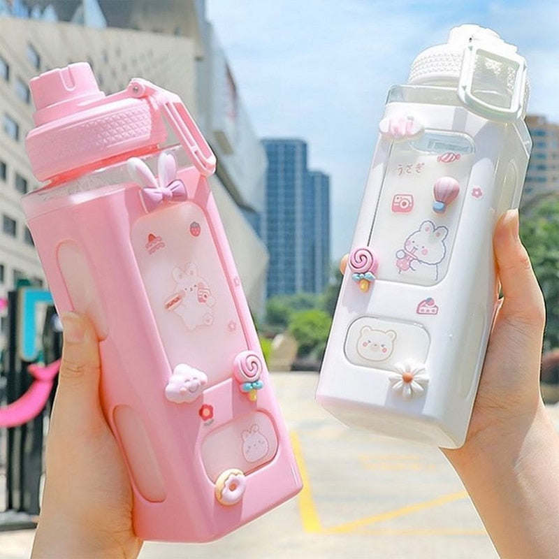 Kawaii Bear Pastel Water Bottle - Pastel Kitten  Kids water bottle, Bottle  gift, Cute water bottles