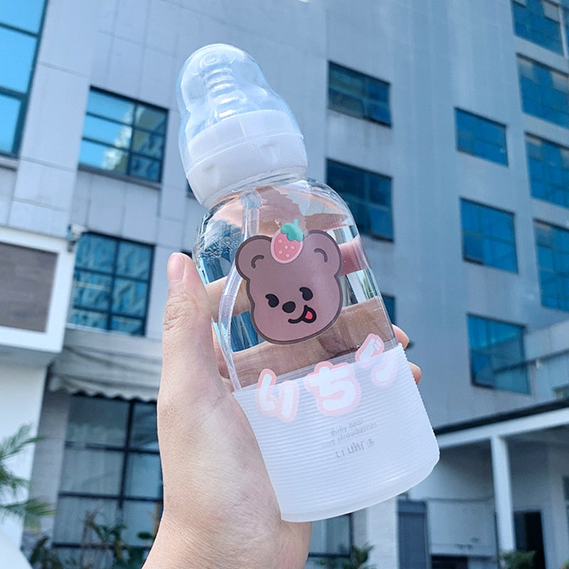 Ulzzang Girl Water Bottle - Pastel Kitten