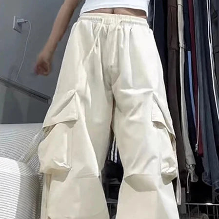 Y2K Baggy Cargo Pants Pastel Kitten