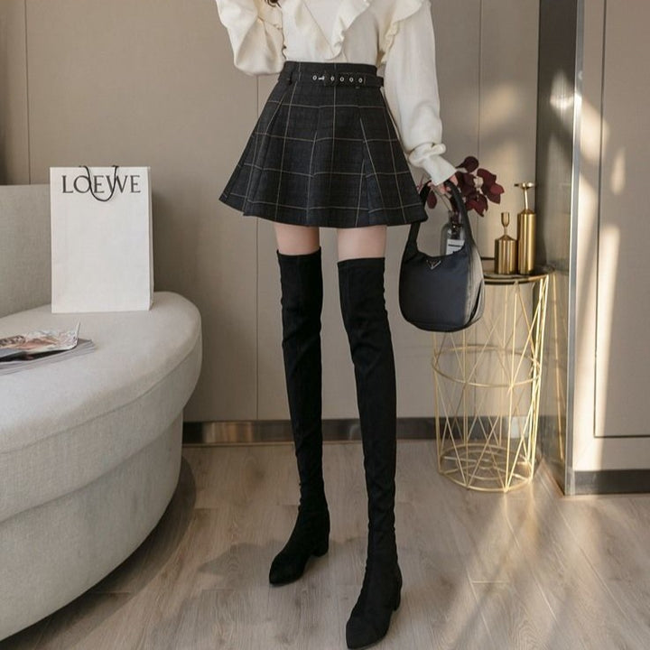 Chic Elegant Mini Skirt Pastel Kitten