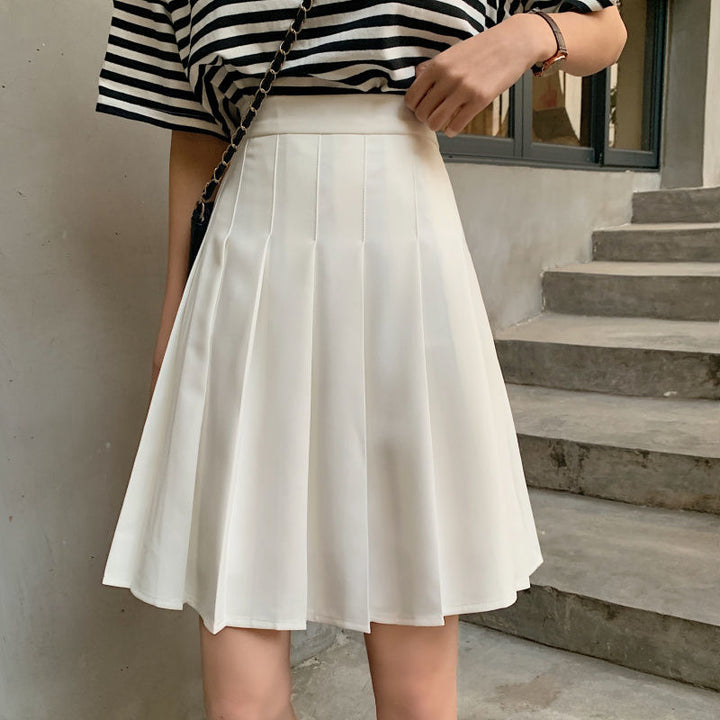 Summer Knee-length Korean Skirts Pastel Kitten