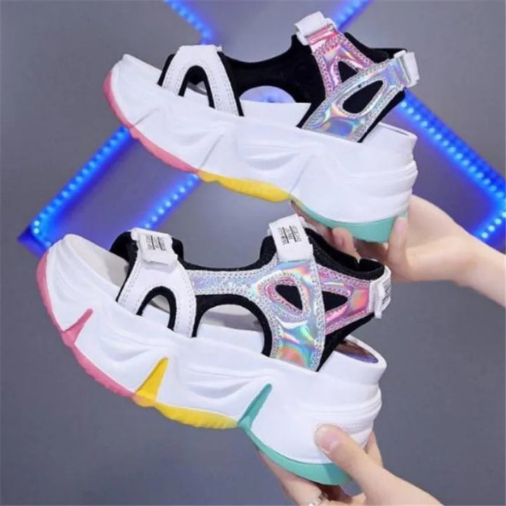 Candy Color Platform Sandals Pastel Kitten