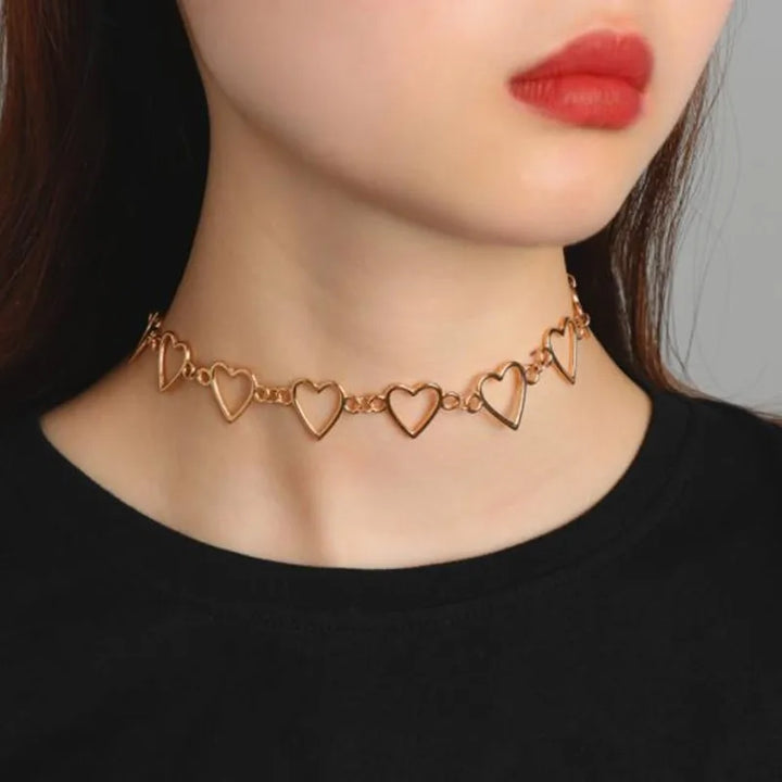 Sweet Heart Choker Necklace Pastel Kitten