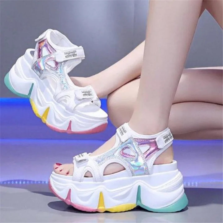 Candy Color Platform Sandals Pastel Kitten