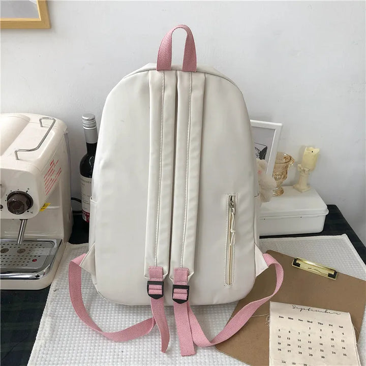 Kawaii Waterproof School Backpack Pastel Kitten