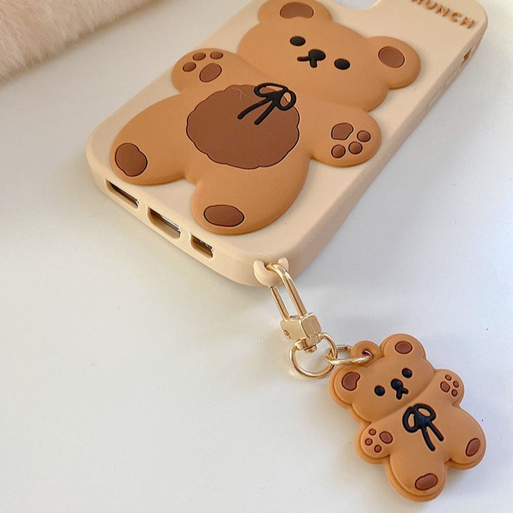Cute 3D Bear Case for iPhone Pastel Kitten