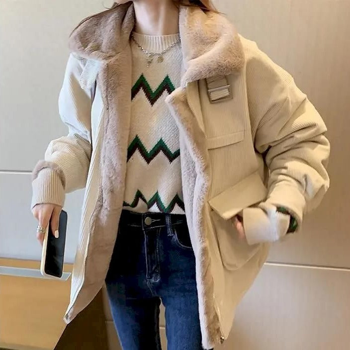 Aesthetic Korean Winter Jacket Pastel Kitten