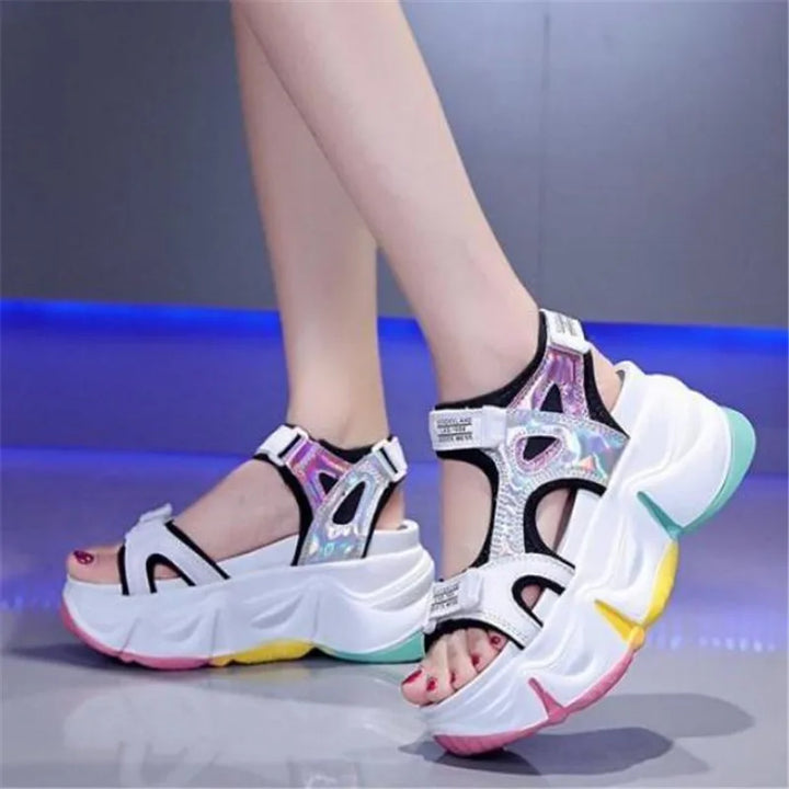 Candy Color Platform Sandals Pastel Kitten