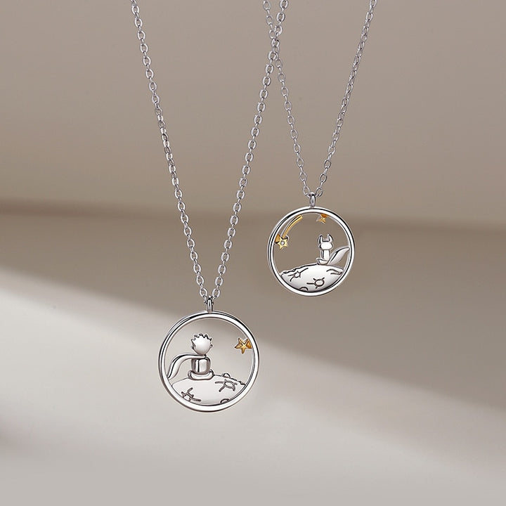 Little Prince & Fox Necklace Pastel Kitten