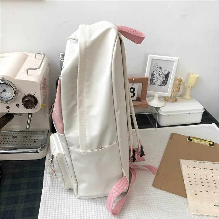 Kawaii Waterproof School Backpack Pastel Kitten