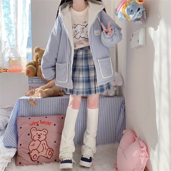 Japanese Double-sided Kawaii Jacket - Pastel Kitten