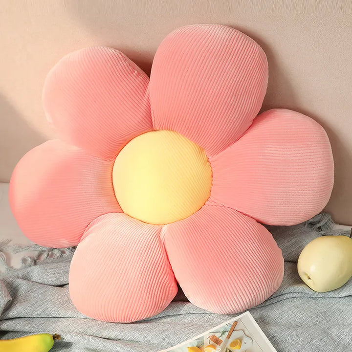 Kawaii Flower Plush Pillow Pastel Kitten