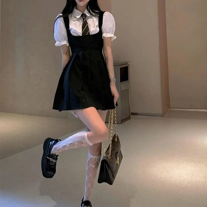 Japanese School Girl Outfit Set Pastel Kitten