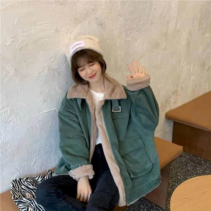 Aesthetic Korean Winter Jacket Pastel Kitten