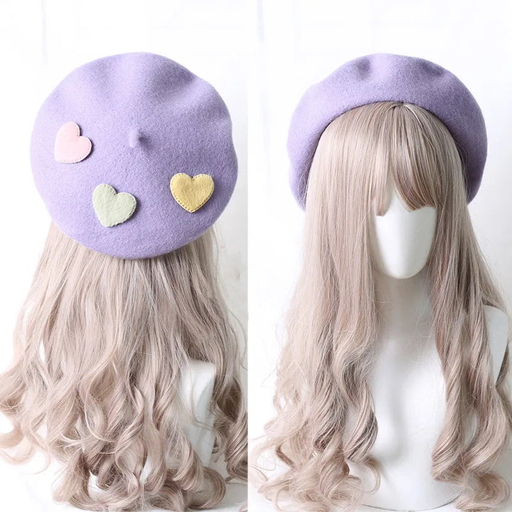 Kawaii Pastel Lolita Beret Pastel Kitten