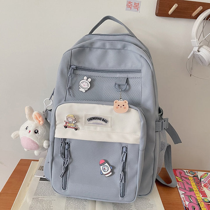 Aesthetic School Backpack Pastel Kitten