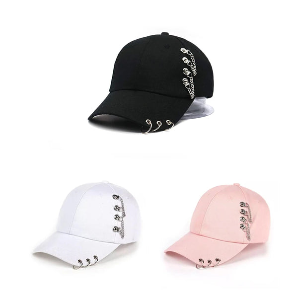 Punk Style Baseball Hat Pastel Kitten