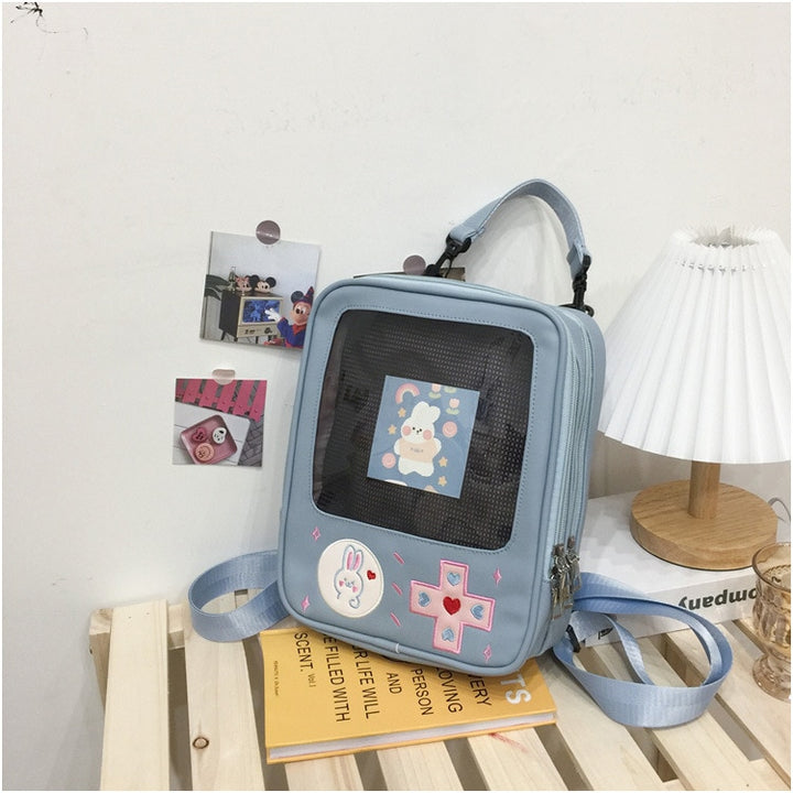 Game Style Transparent Backpack Pastel Kitten
