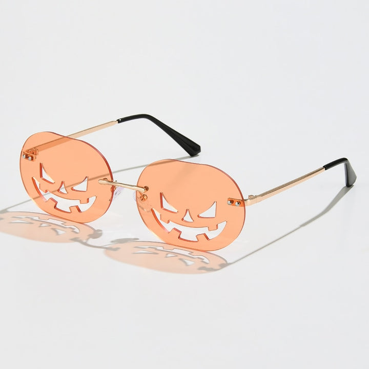 Rimless Pumpkin Sunglasses Pastel Kitten