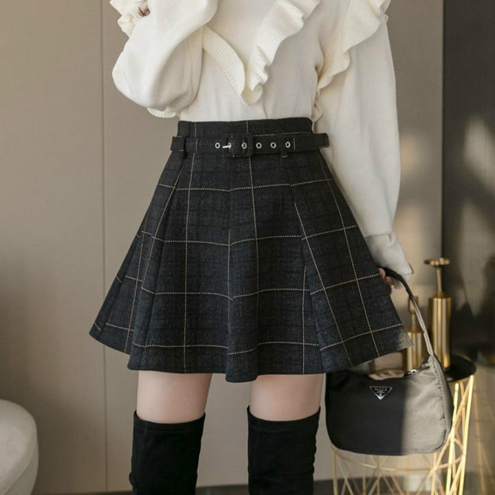 Chic Elegant Mini Skirt Pastel Kitten