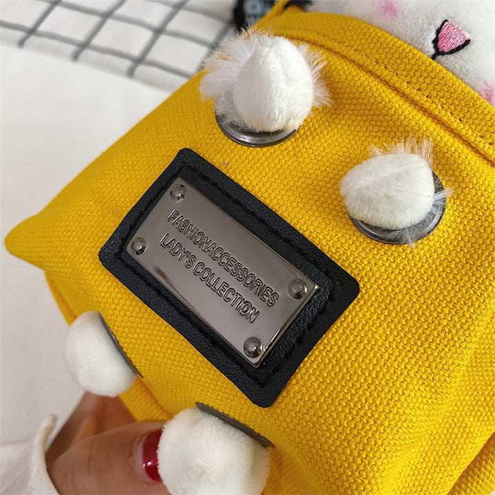 Kawaii Plush Toy Crossbody Bag Pastel Kitten