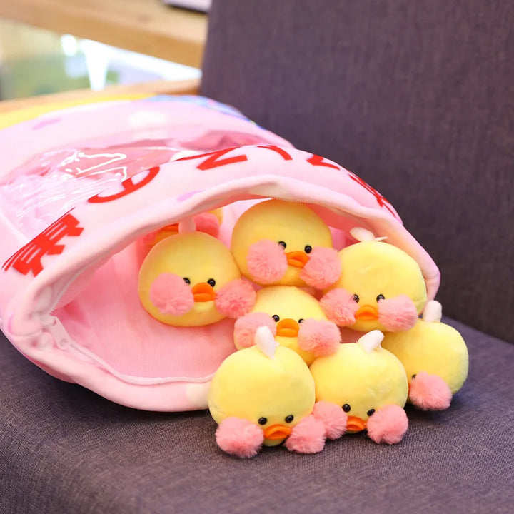 Kawaii 8pcs Plush Ducks Pastel Kitten