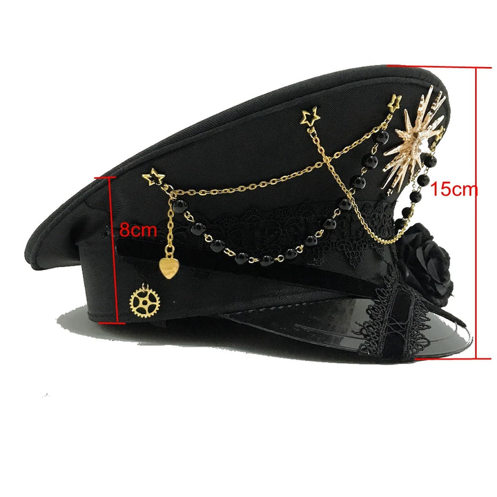 Gothic Lolita Military Cap Pastel Kitten