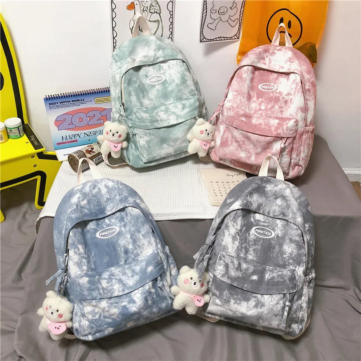 Pastel Dyed School Backpack Pastel Kitten