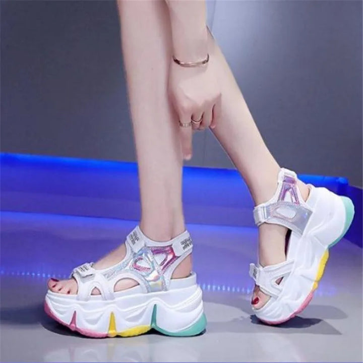 Candy Color Platform Sandals Pastel Kitten