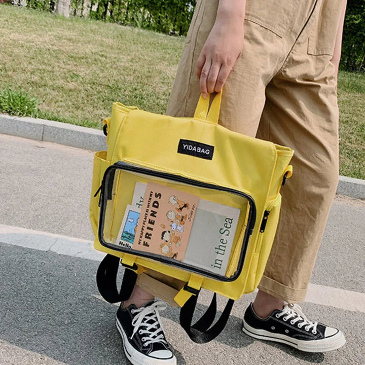 Clear Pocket Ita Bag Pastel Kitten