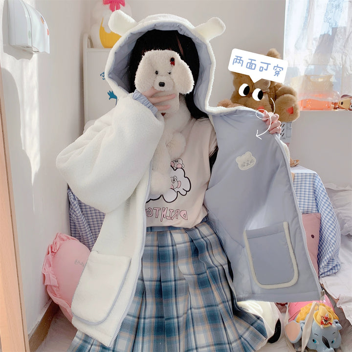 Japanese Double-sided Kawaii Jacket Pastel Kitten