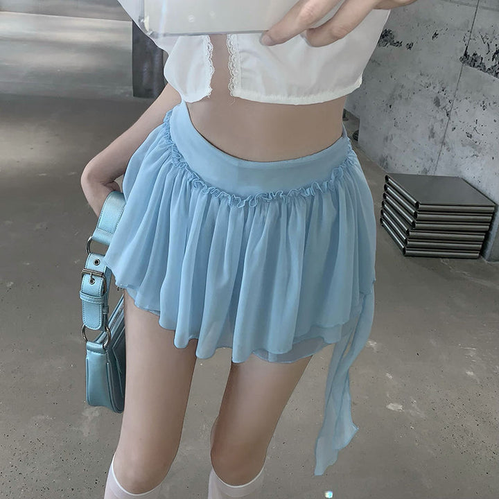 Pastel Ruffle Mini Skirt Shorts Pastel Kitten