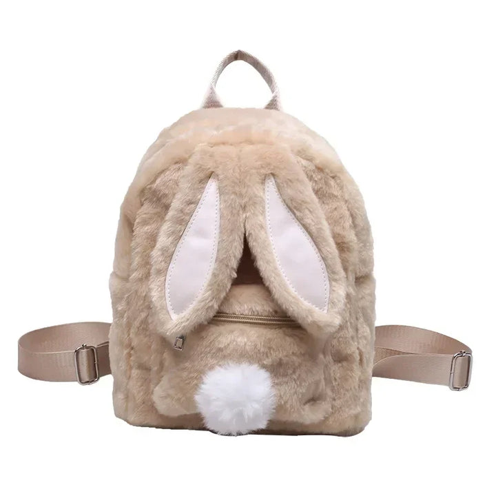 Cute Plush Bunny Backpack Pastel Kitten