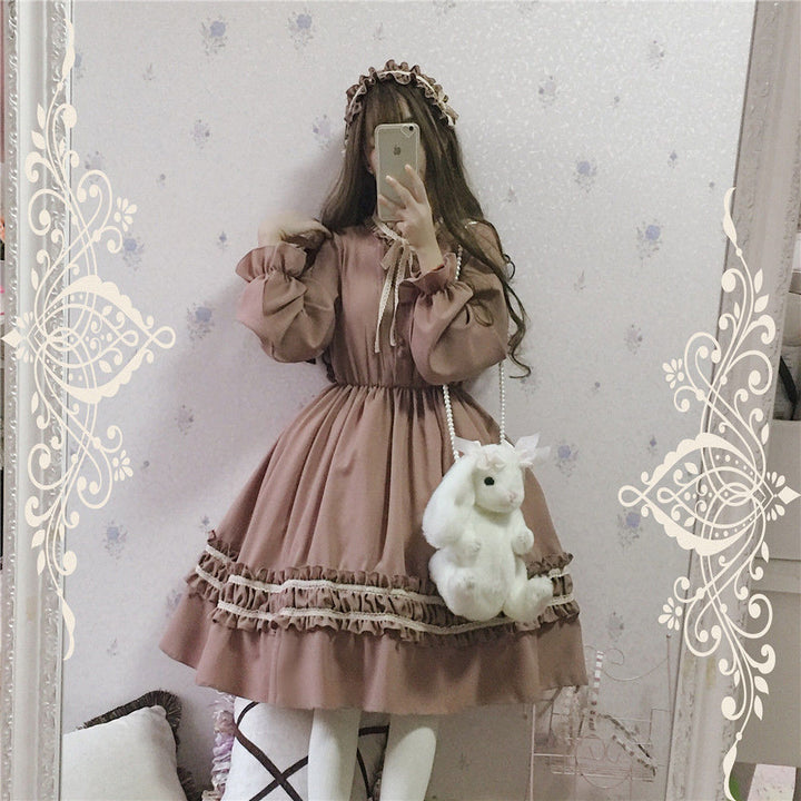 Sweet Lolita Retro Dress Pastel Kitten