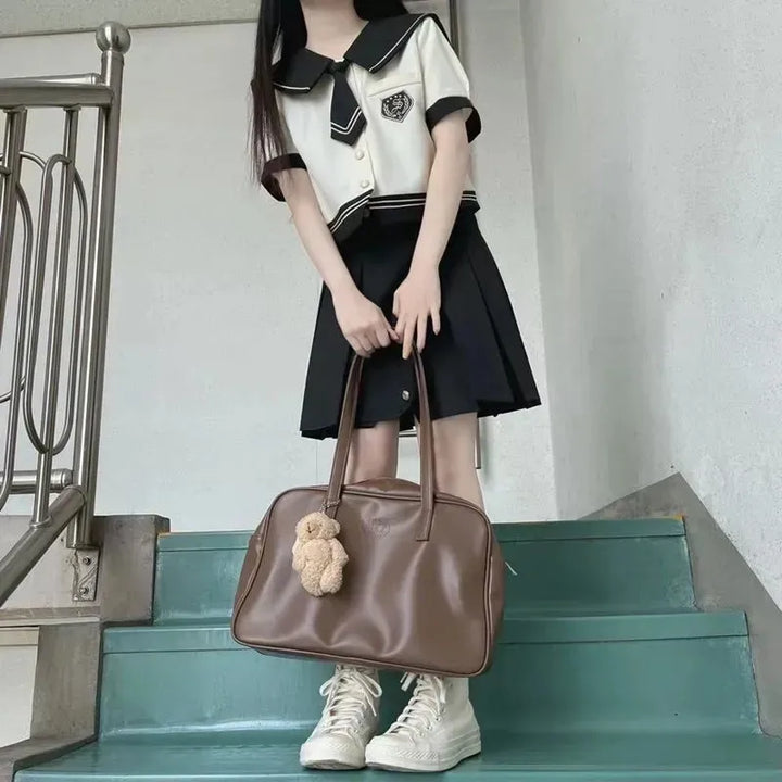 Japanese School Girl Uniform - Top & Skirt Pastel Kitten