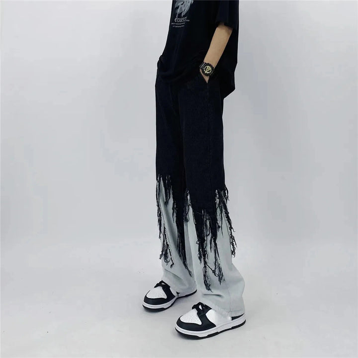 Japanese Loose Tassel Pants Pastel Kitten