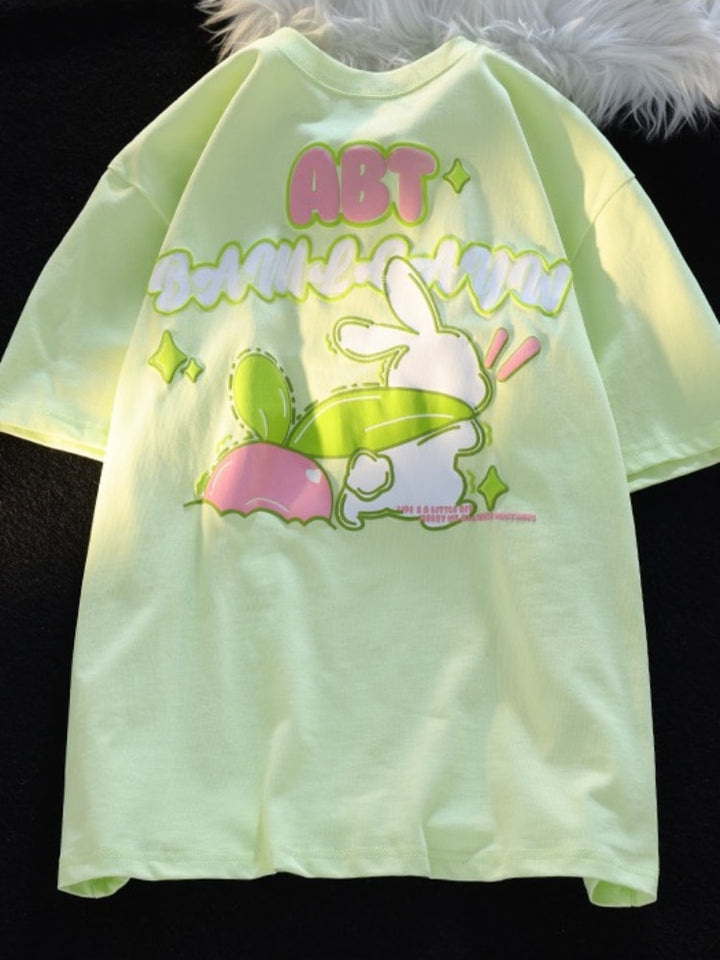 Deeptown Kawaii Rabbit T-Shirt Pastel Kitten