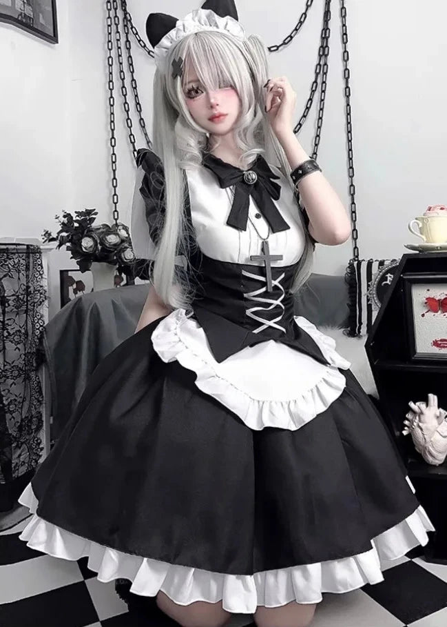 Gothic Lolita Maid Costume Pastel Kitten