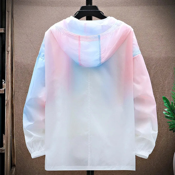 Casual Gradient Sunscreen Jacket Pastel Kitten