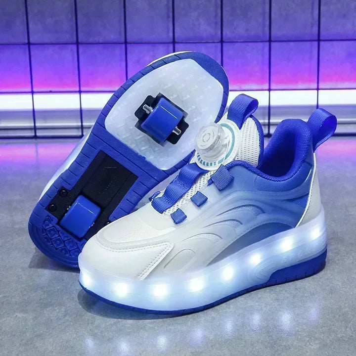 Kawaii Gradient LED Roller Sneakers Pastel Kitten