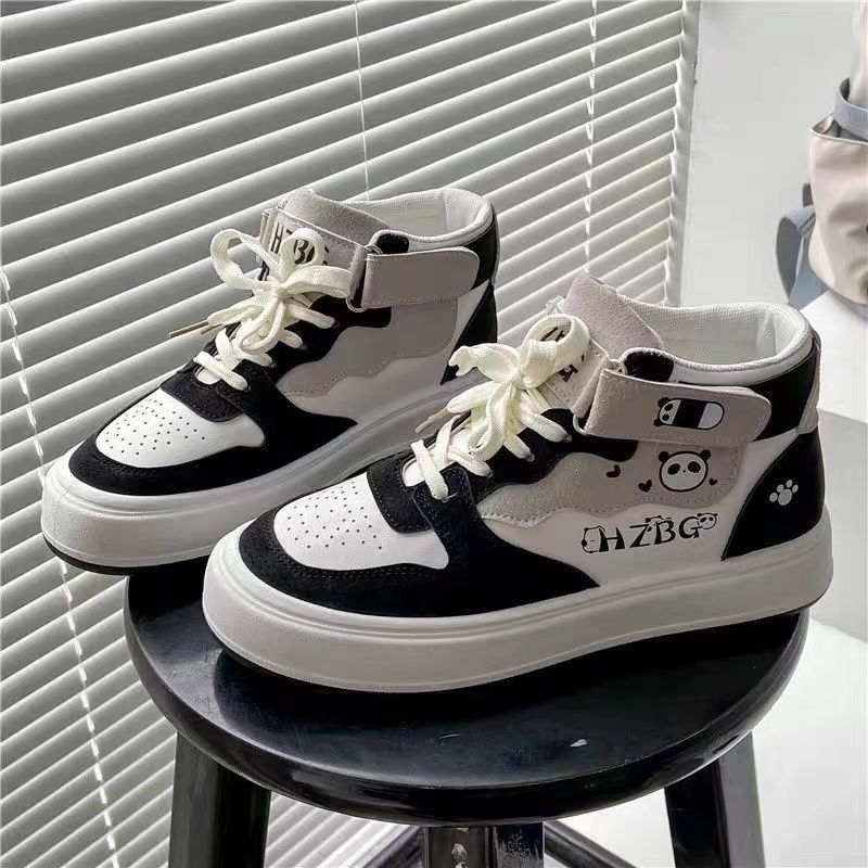 Harajuku Patchwork Vulcanized Sneakers - Pastel Kitten