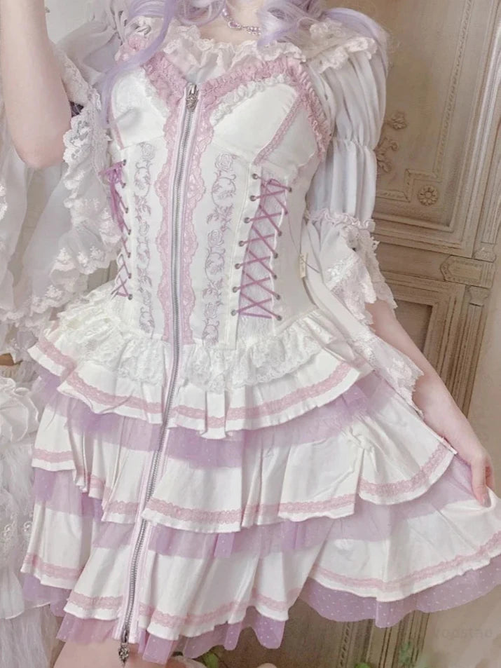 Victorian Gothic Party Dress Pastel Kitten