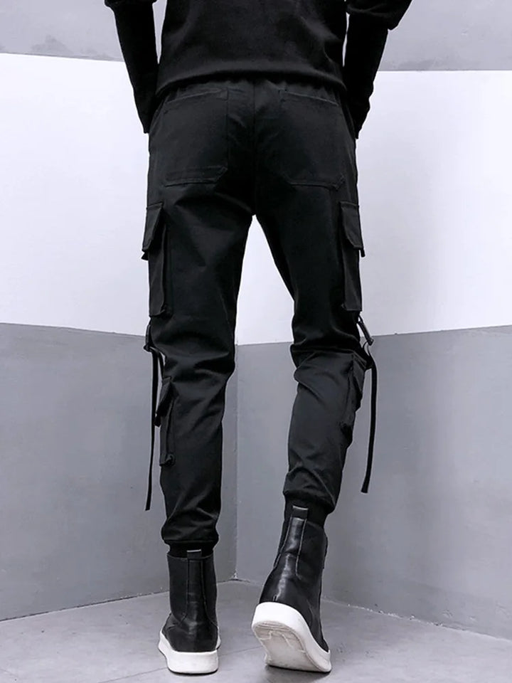 Harajuku Slim Cargo Pants Pastel Kitten