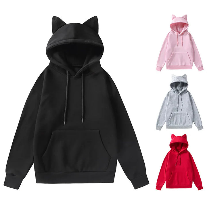 Kawaii Cat Ears Hoodie Pastel Kitten