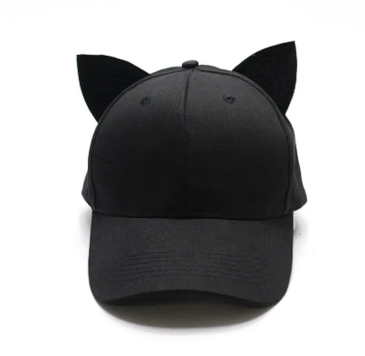 Dark Cat Ears Baseball Hat Pastel Kitten