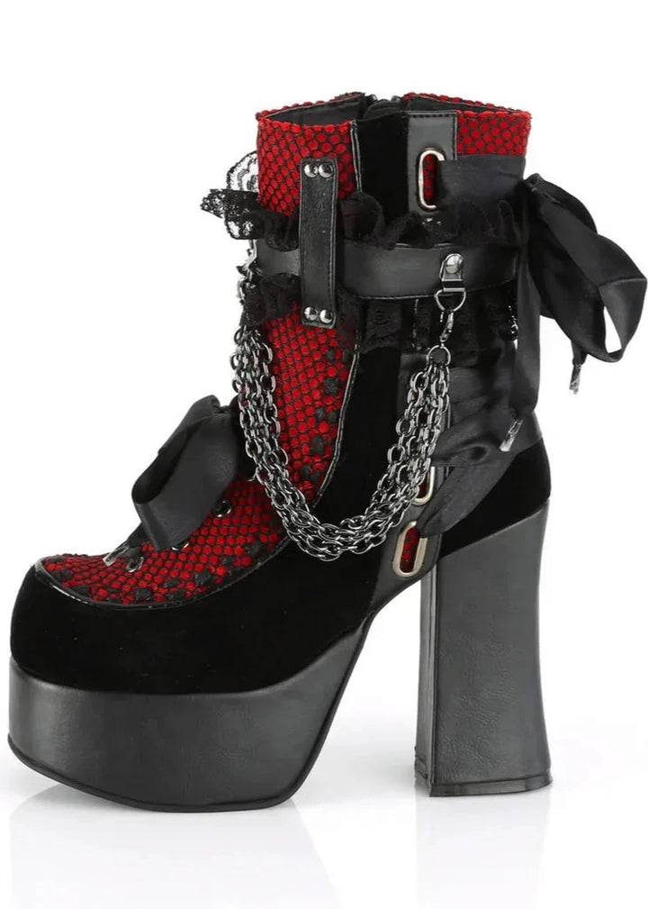 Gothic Style Chain Boots Pastel Kitten