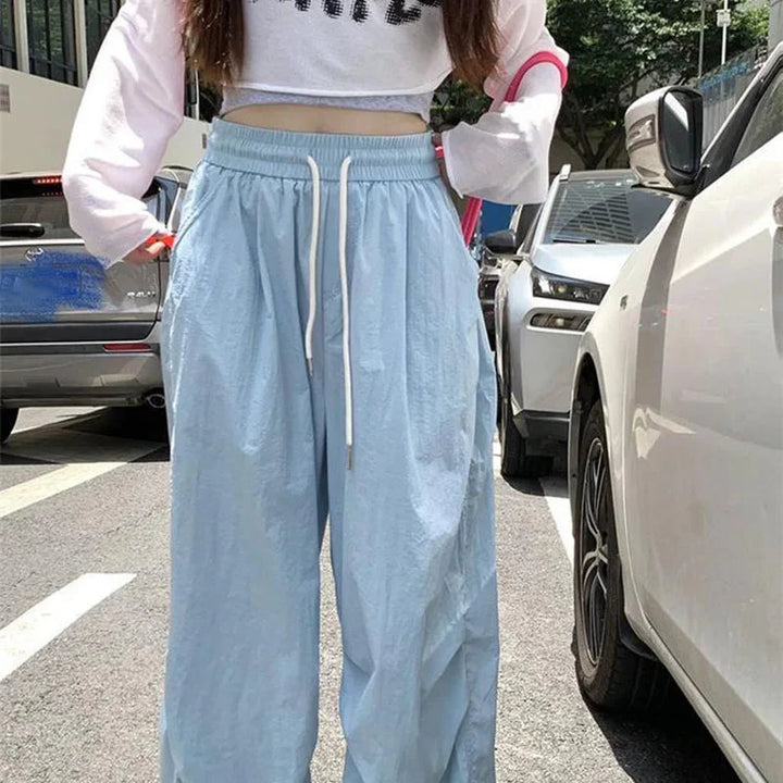 Y2K Harajuku Wide Joggers Pastel Kitten