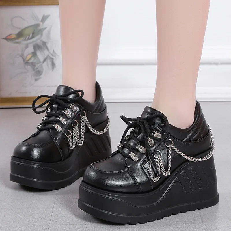 Punk Gothic Shoes with Chain