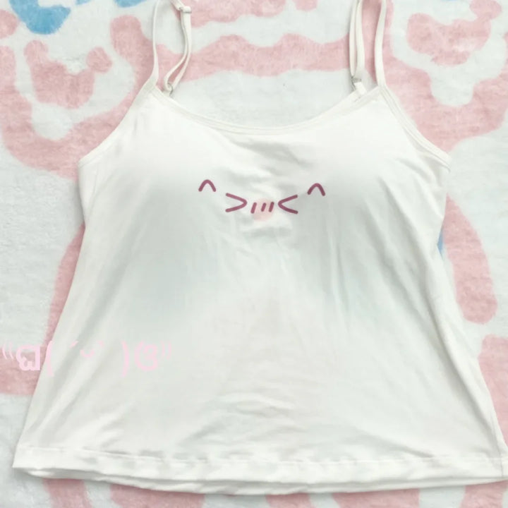 Kawaii Anime Tank Top Pastel Kitten
