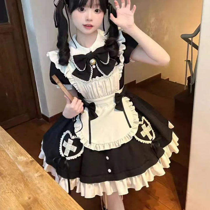 Japanese Maid Mini Dress Pastel Kitten